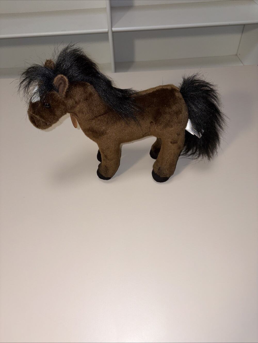 Breyer Thoroughbred Plush Horse Brown Black Mane Tail White Star Missing Halter